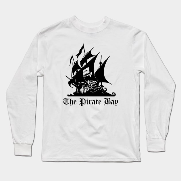 The Pirate Bay - Official Logo Long Sleeve T-Shirt by Sonoran Design and Custom Apparel